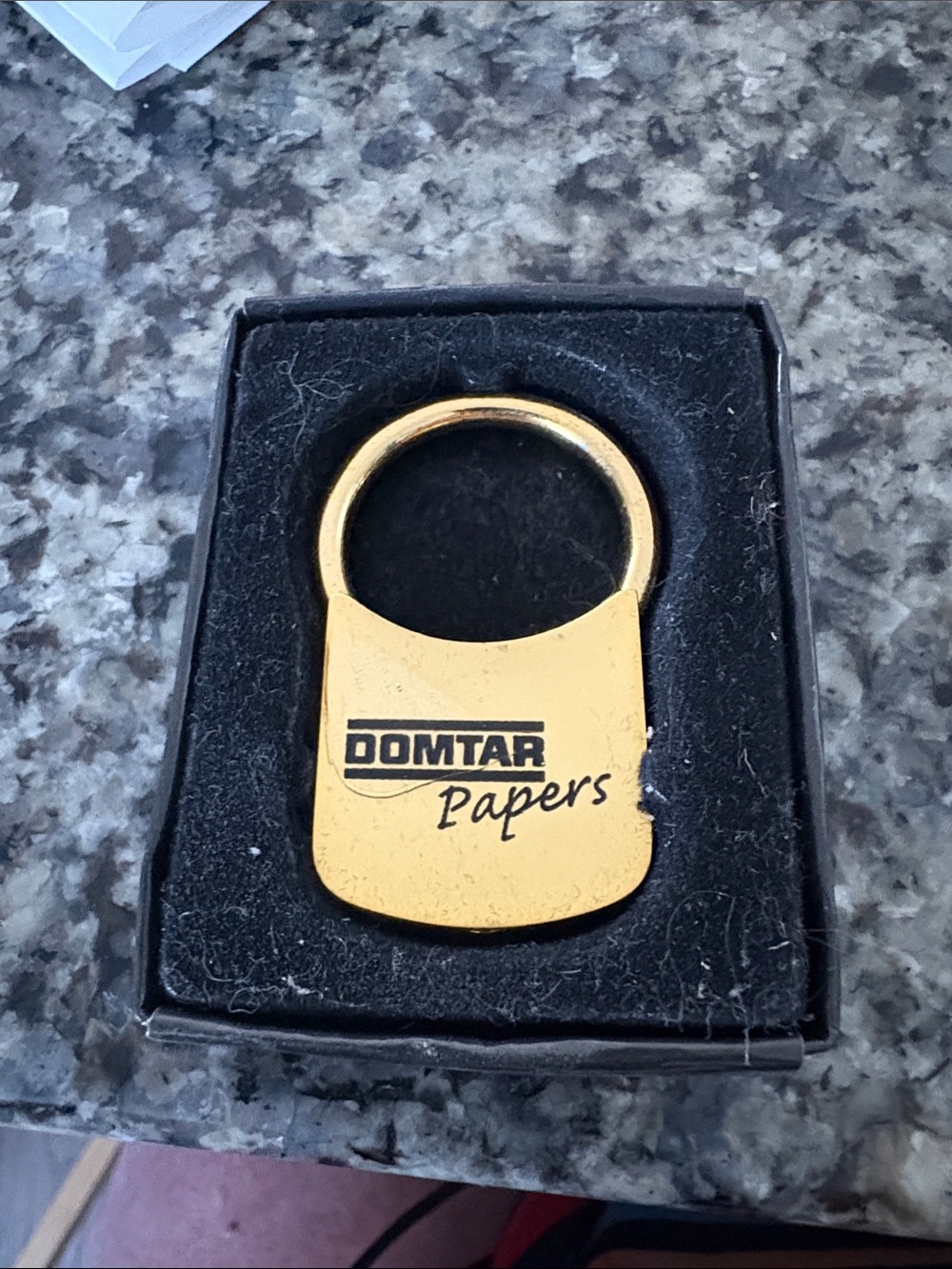 Domtar Papers Gold Tone Keyring
